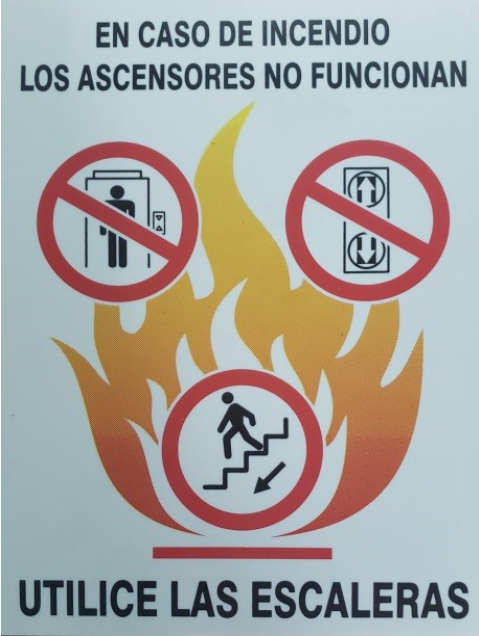 Señal de No Usar Ascensor